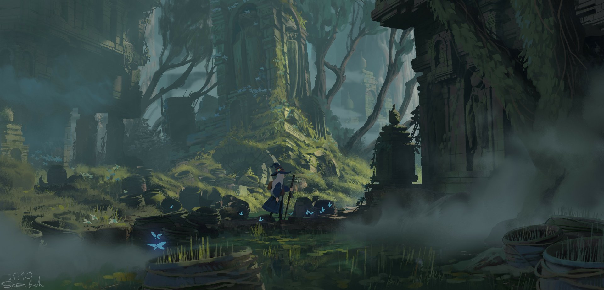 Download Fantasy Witch HD Wallpaper by Jef Wu