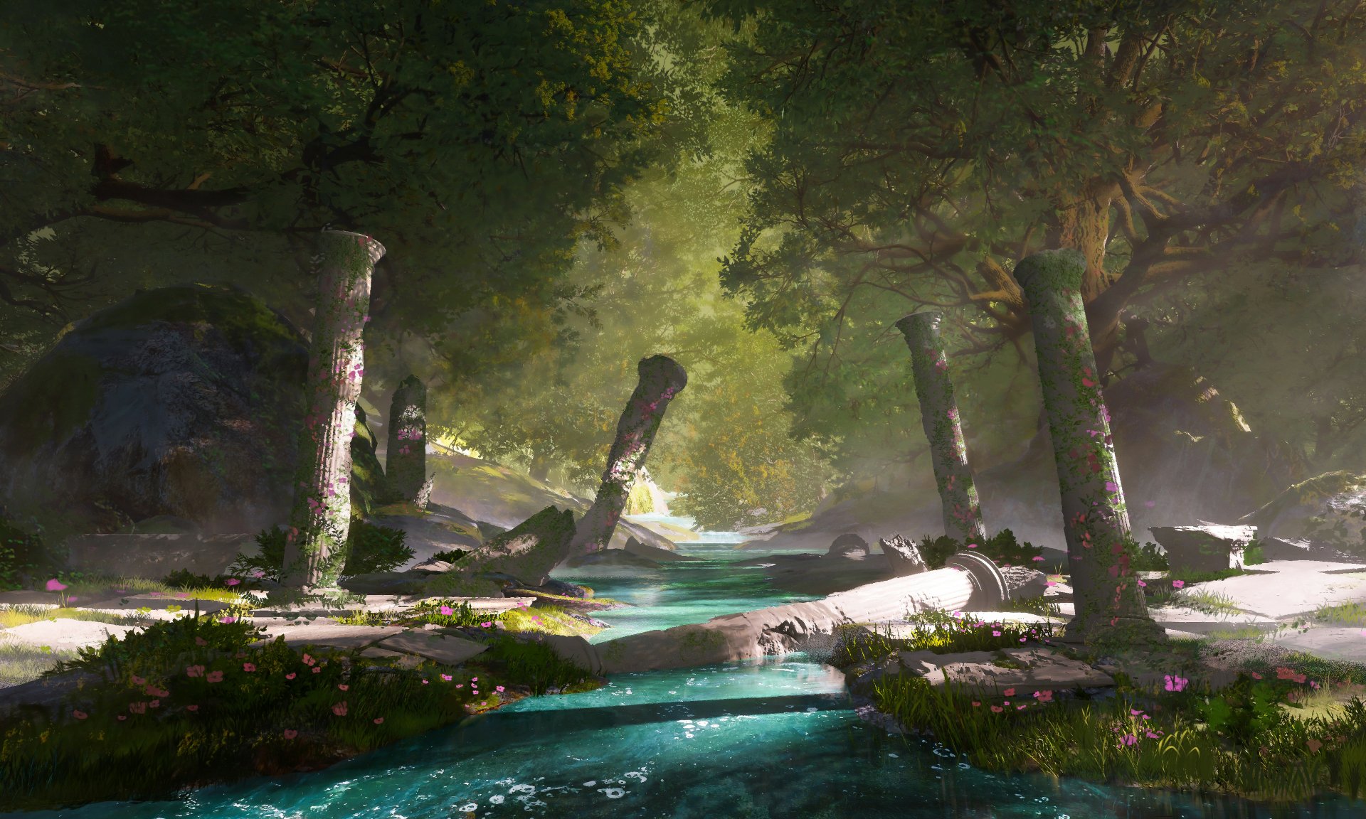 Download Fantasy Forest 4k Ultra HD Wallpaper by Rutger van de Steeg