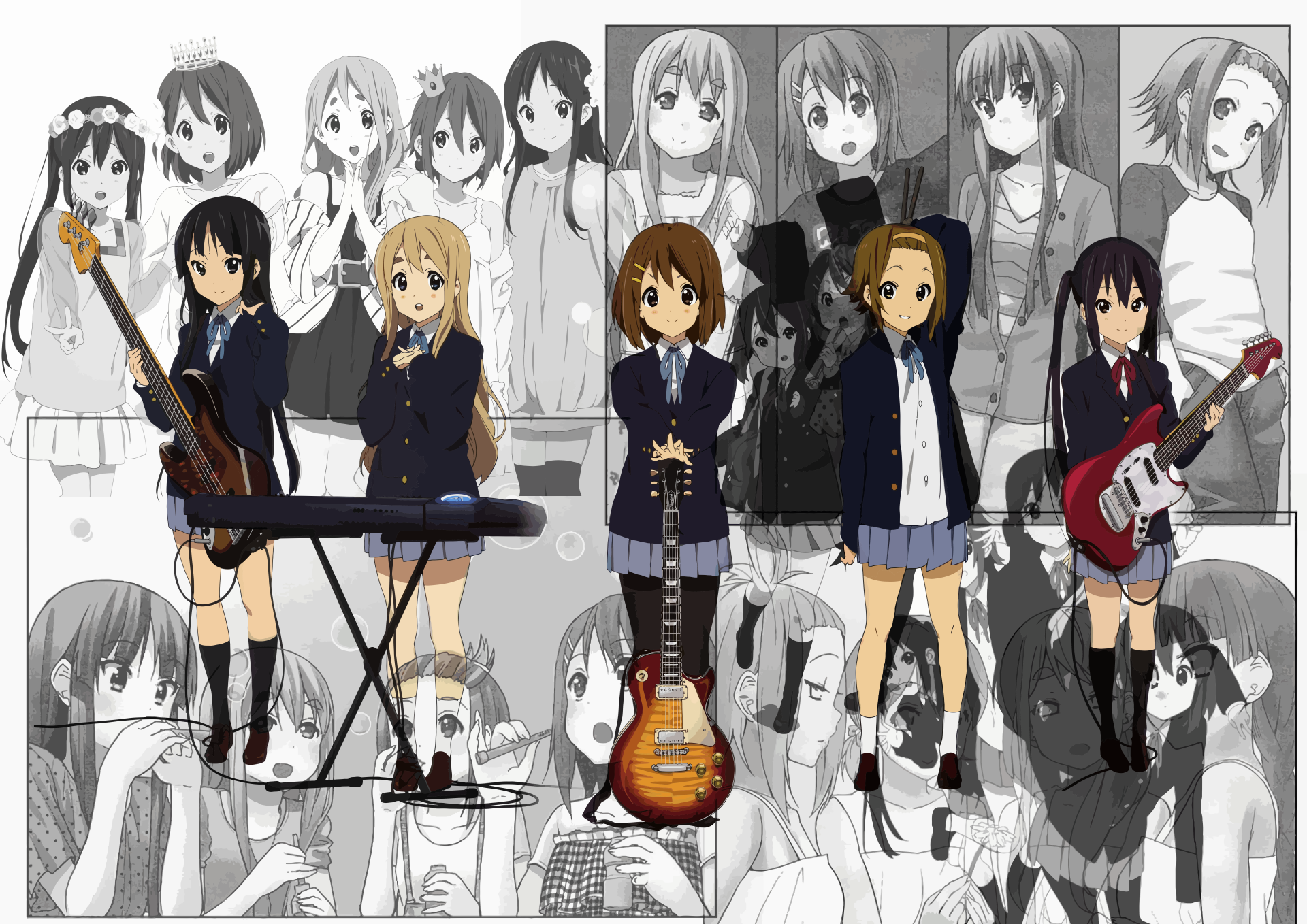 Download Ritsu Tainaka Tsumugi Kotobuki Azusa Nakano Mio Akiyama Yui Hirasawa Anime K-ON! 8k Ultra HD Wallpaper