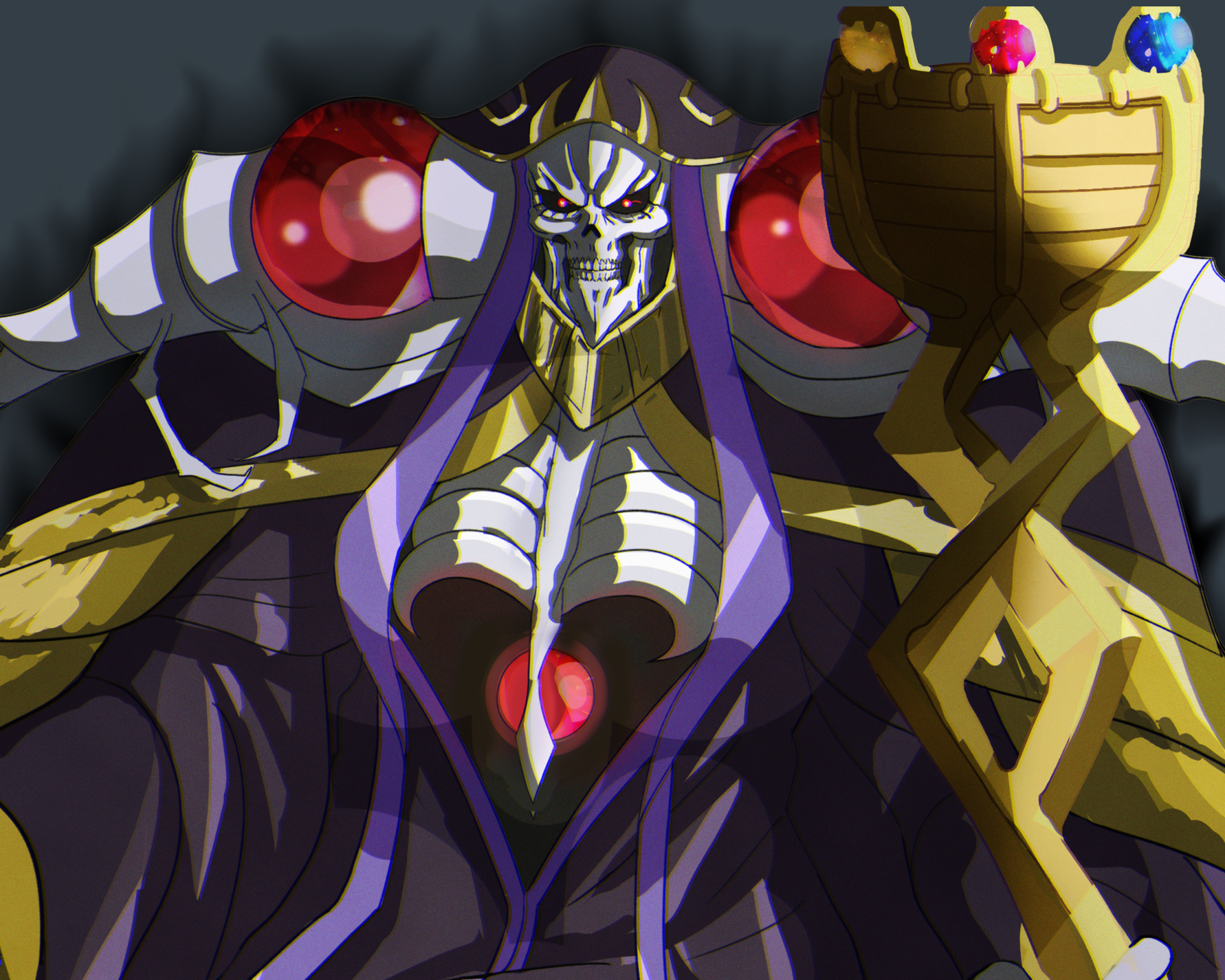 Download Ainz Ooal Gown Anime Overlord HD Wallpaper by アスタメ
