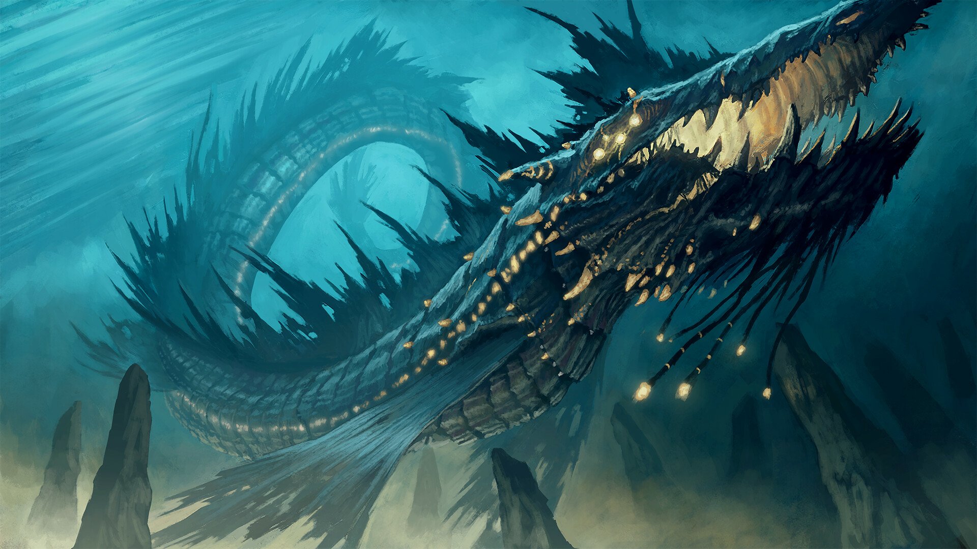 Download Fantasy Sea Monster HD Wallpaper by Minard Maxime