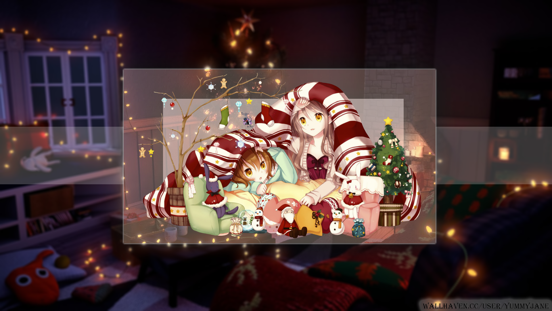 Download Christmas Lights Picture-in-picture Christmas HD Wallpaper by yummyjane