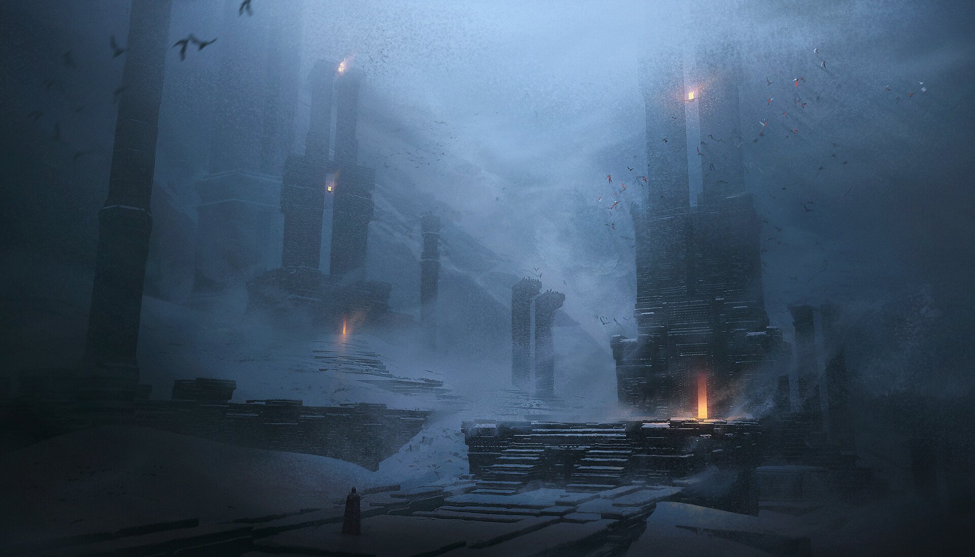 Download Fantasy Temple HD Wallpaper by Philipp Dobrusin | 1920x1097 ...