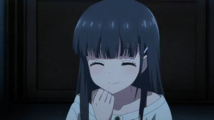 HD anime wallpaper of Yume Irido from My Stepmom's Daughter Is My Ex, showing her with dark hair and a gentle, smiling expression.