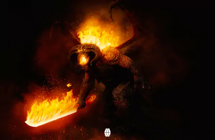  A Demon Emerges - 'Durin's Bane' Balrog by Marcus Whinney