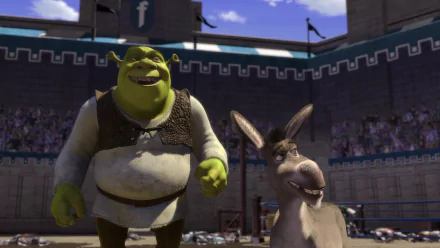  Shrek and Donkey are smiling