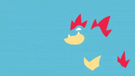 HD PC desktop wallpaper featuring Feraligatr, the water-type Pokémon, rendered in vibrant anime style against a clear blue background.