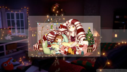 christmas lights picture-in-picture Christmas HD Desktop Wallpaper | Background Image