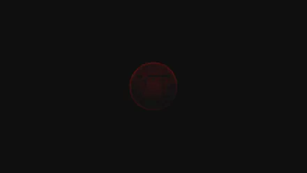 Minimalist Japanese-inspired HD desktop wallpaper featuring a small red circle with abstract black artistic elements on a deep black background.