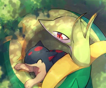 Serperior (Pokemon) Quilava (Pokémon) video game Pokemon HD Desktop Wallpaper | Background Image