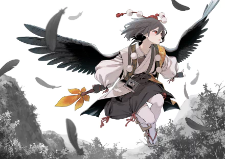 Aya Shameimaru Anime Touhou HD Desktop Wallpaper | Background Image