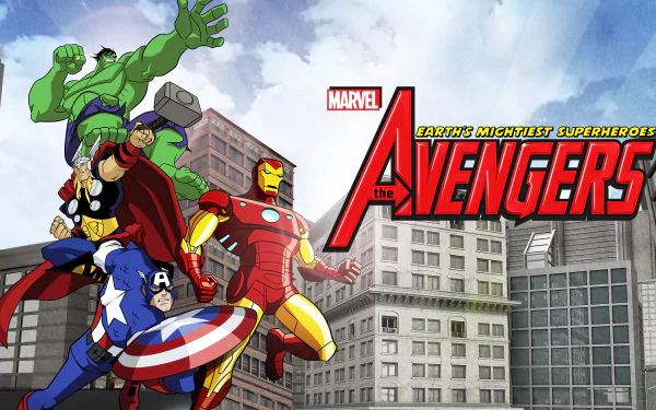 Hulk Captain America Thor Iron Man TV Show The Avengers: Earth's Mightiest Heroes HD Desktop Wallpaper | Background Image