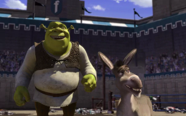  Shrek and Donkey are smiling
