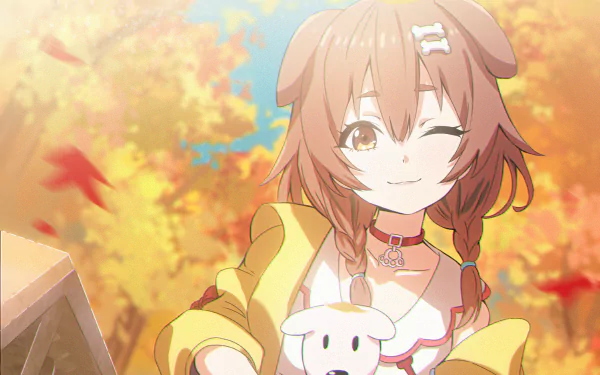 hololive Inugami Korone Anime Virtual Youtuber HD Desktop Wallpaper | Background Image