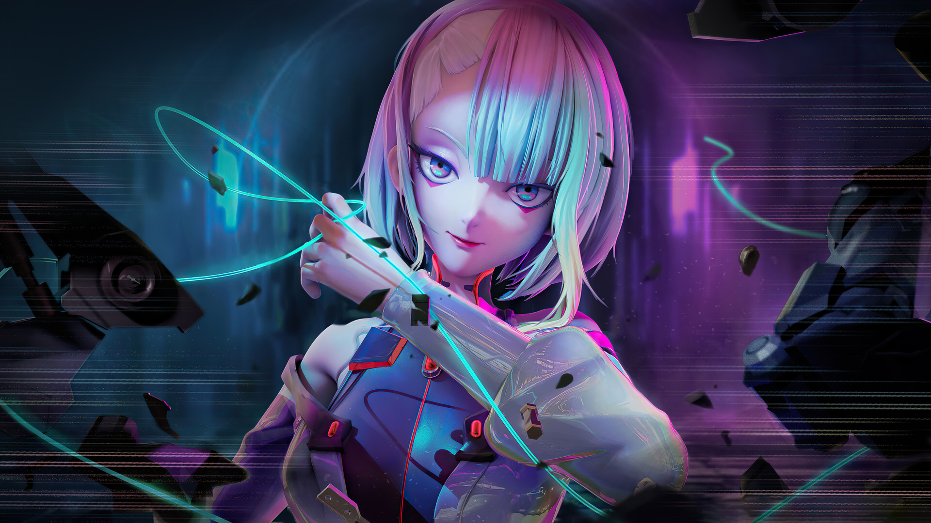 Wallpaper Cyberpunk: Edgerunners, Lucyna Kushinada, Cyberpunk Running on  the Edge for mobile and desktop, section арт, resolution 1920x1600 -  download