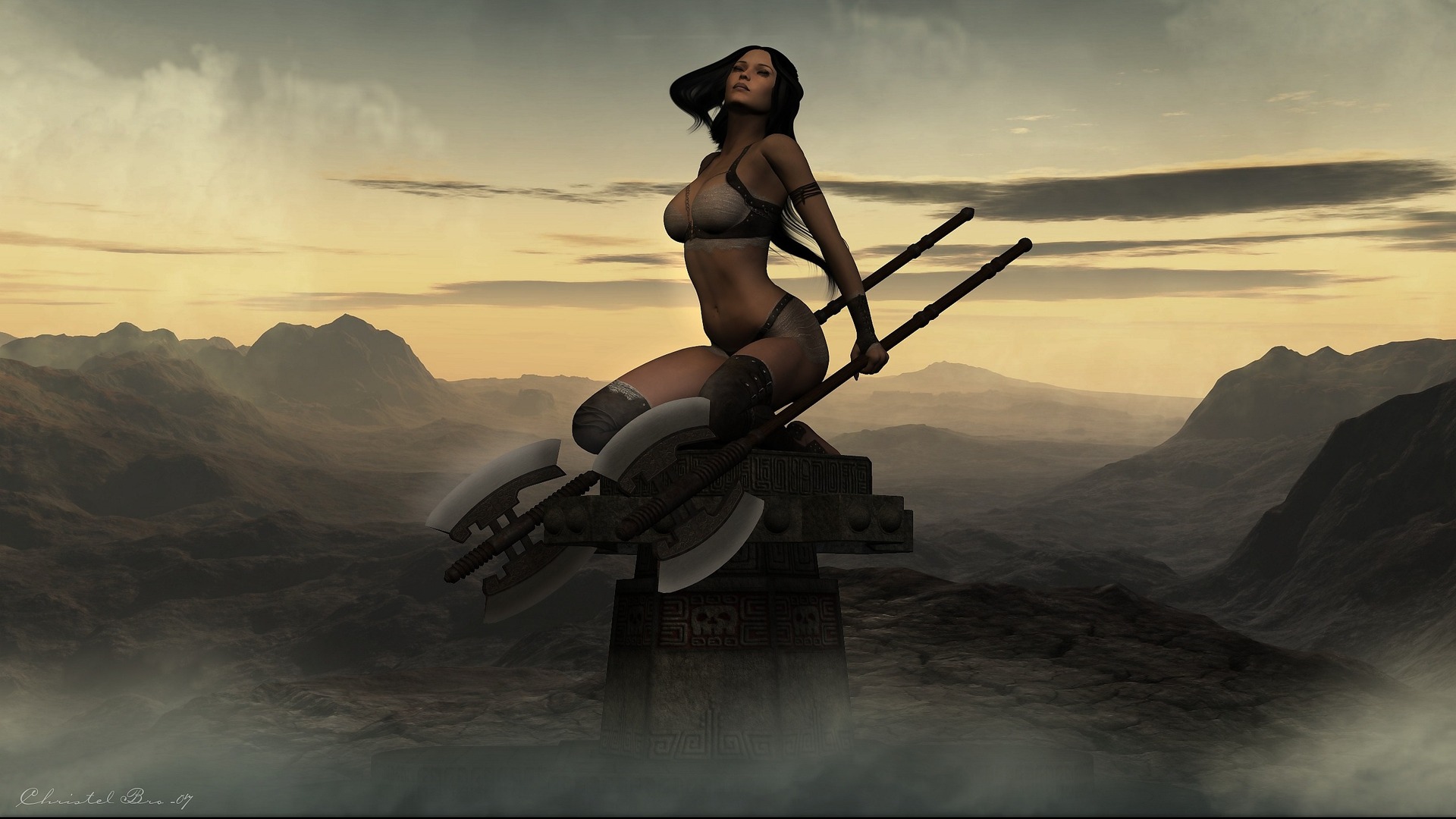 Fantasy Women Warrior HD Wallpaper
