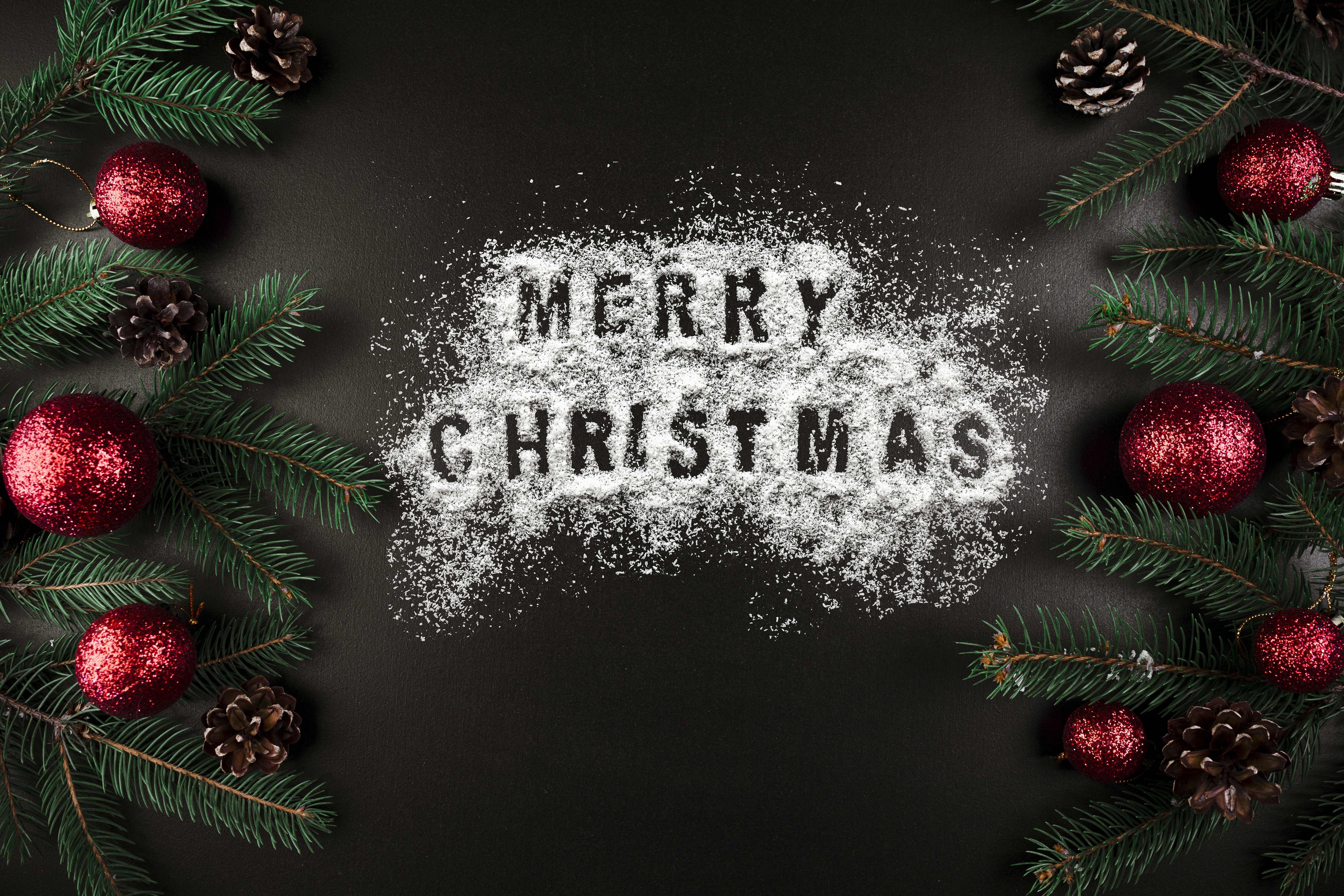 Christmas Tree Santa Claus Sleigh Wallpaper iPhone Phone 4K #4050e