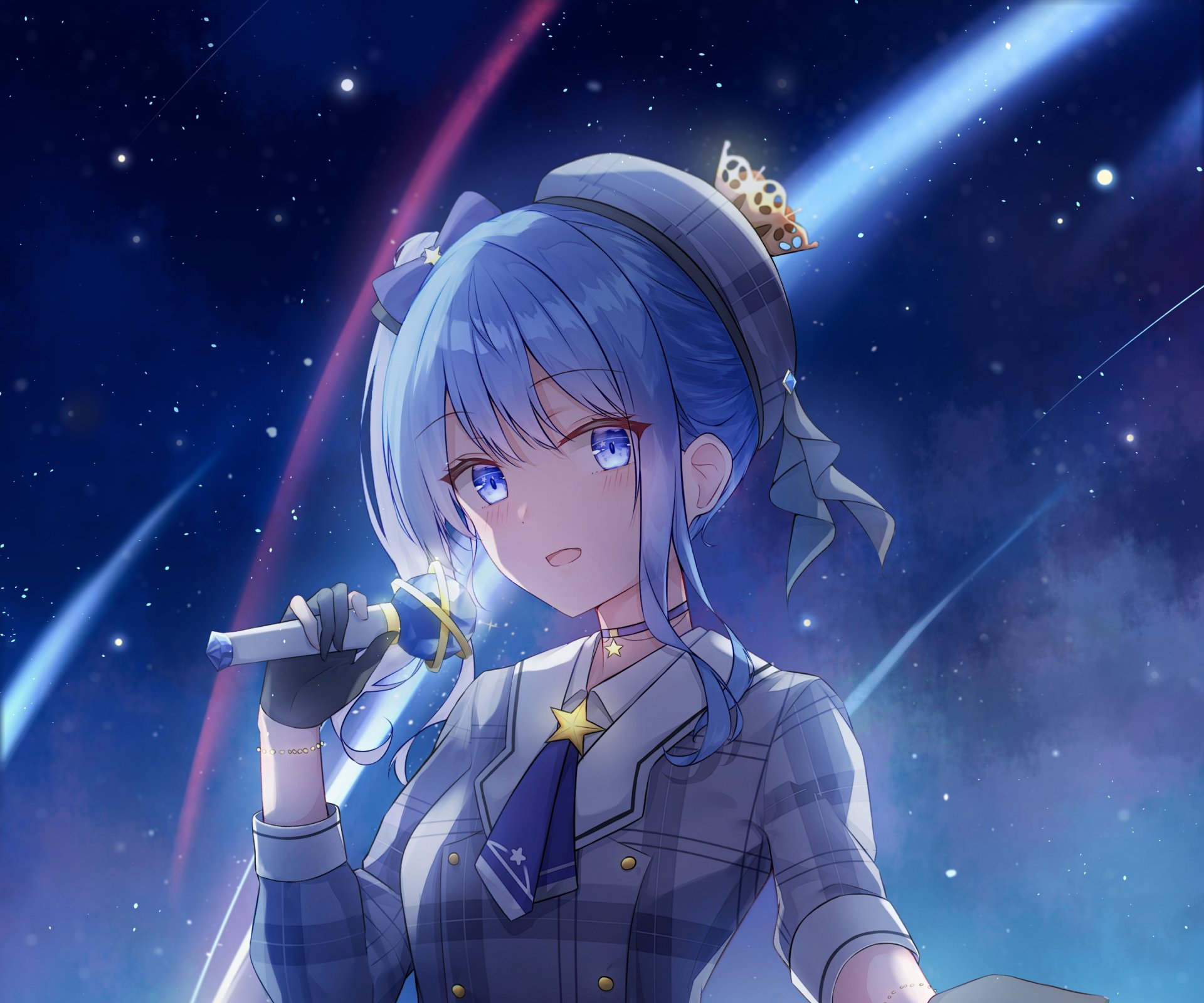 Download Hololive Hoshimachi Suisei Anime Virtual Youtuber HD Wallpaper
