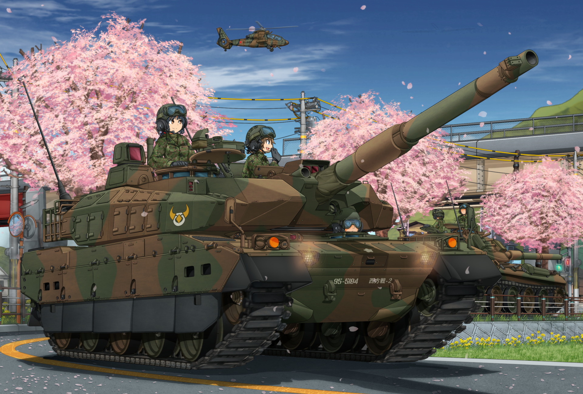 Anime Military Tank HD Wallpaper by みけらん