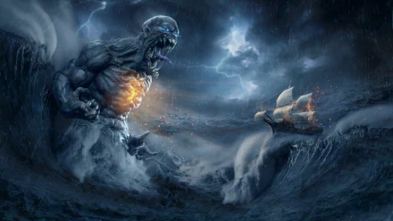  Sea Monster Free from ocean prison HD Wallpaper
