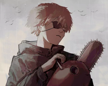 Pochita (Chainsaw Man) Denji (Chainsaw Man) Anime Chainsaw Man HD Desktop Wallpaper | Background Image