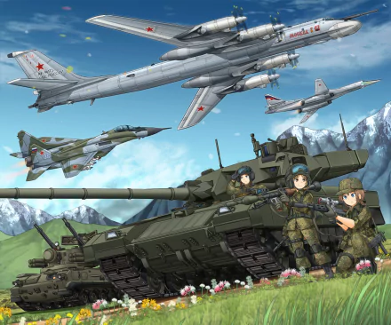 tank Anime military military anime HD Desktop Wallpaper | Background Image