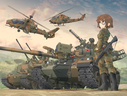 Anime military military anime HD Desktop Wallpaper | Background Image