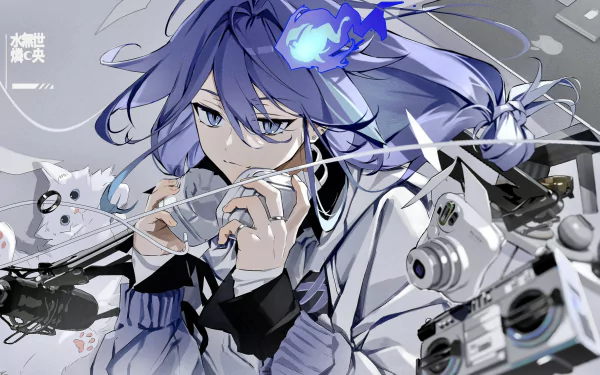 Holostars Minase Rio Anime Virtual Youtuber HD Desktop Wallpaper | Background Image