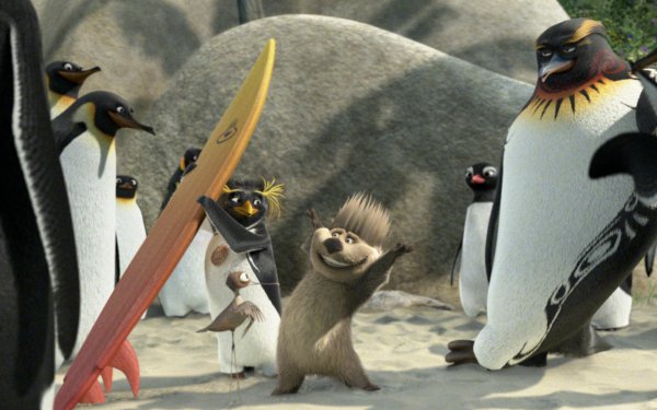 Movie Surf's Up Sand Penguin Furry HD Wallpaper | Background Image