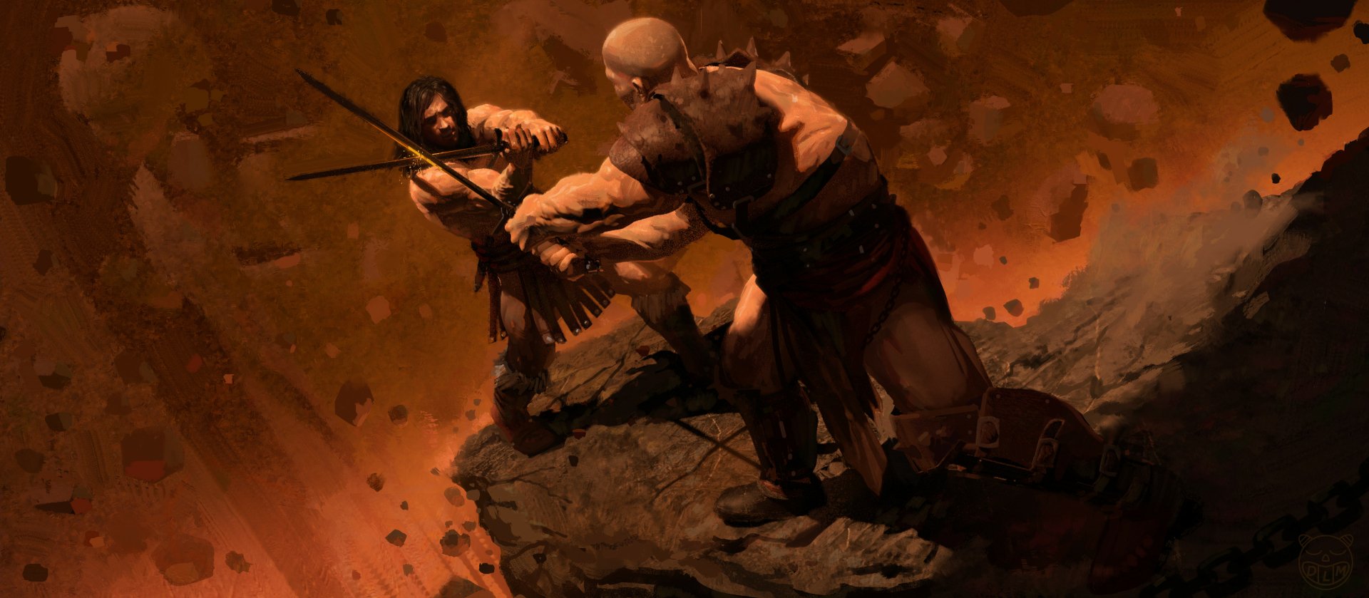 Download Barbarian Fantasy Warrior Fantasy Warrior HD Wallpaper by Daniel McGarry