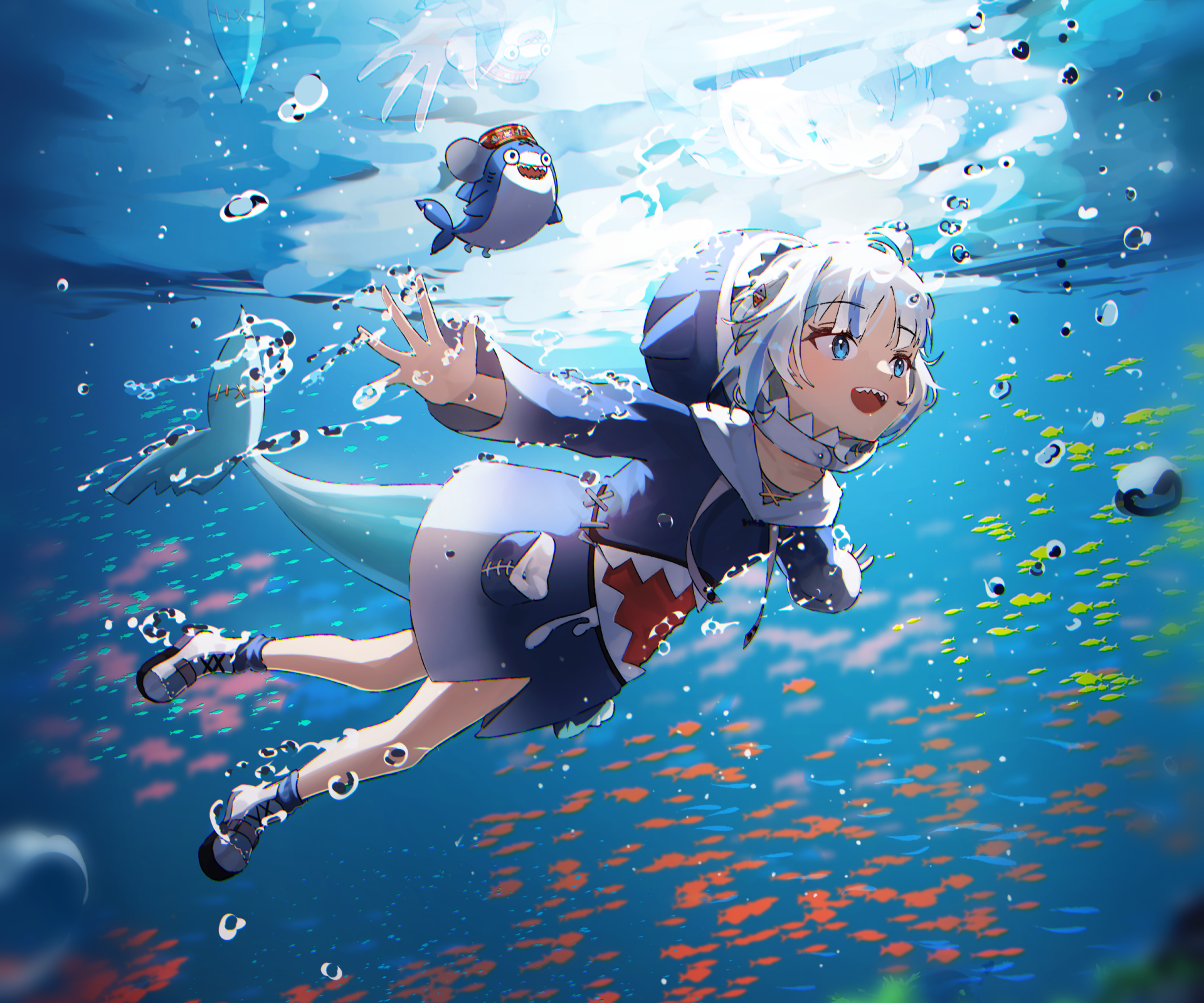 Download Hololive Gawr Gura Anime Virtual Youtuber HD Wallpaper by PanBalkon