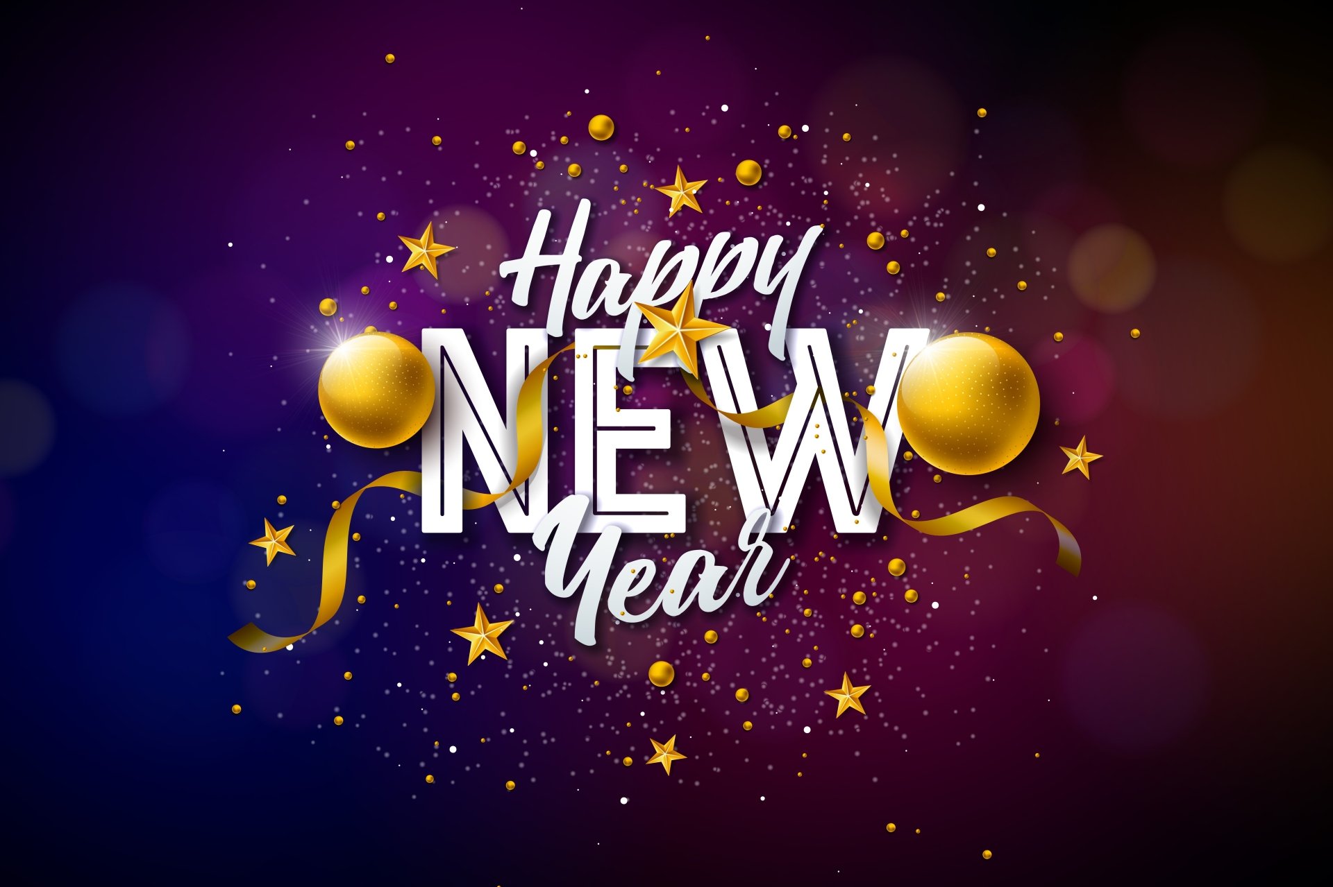 Stunning 4K Ultra HD Happy New Year Holiday Wallpaper 6500x4329
