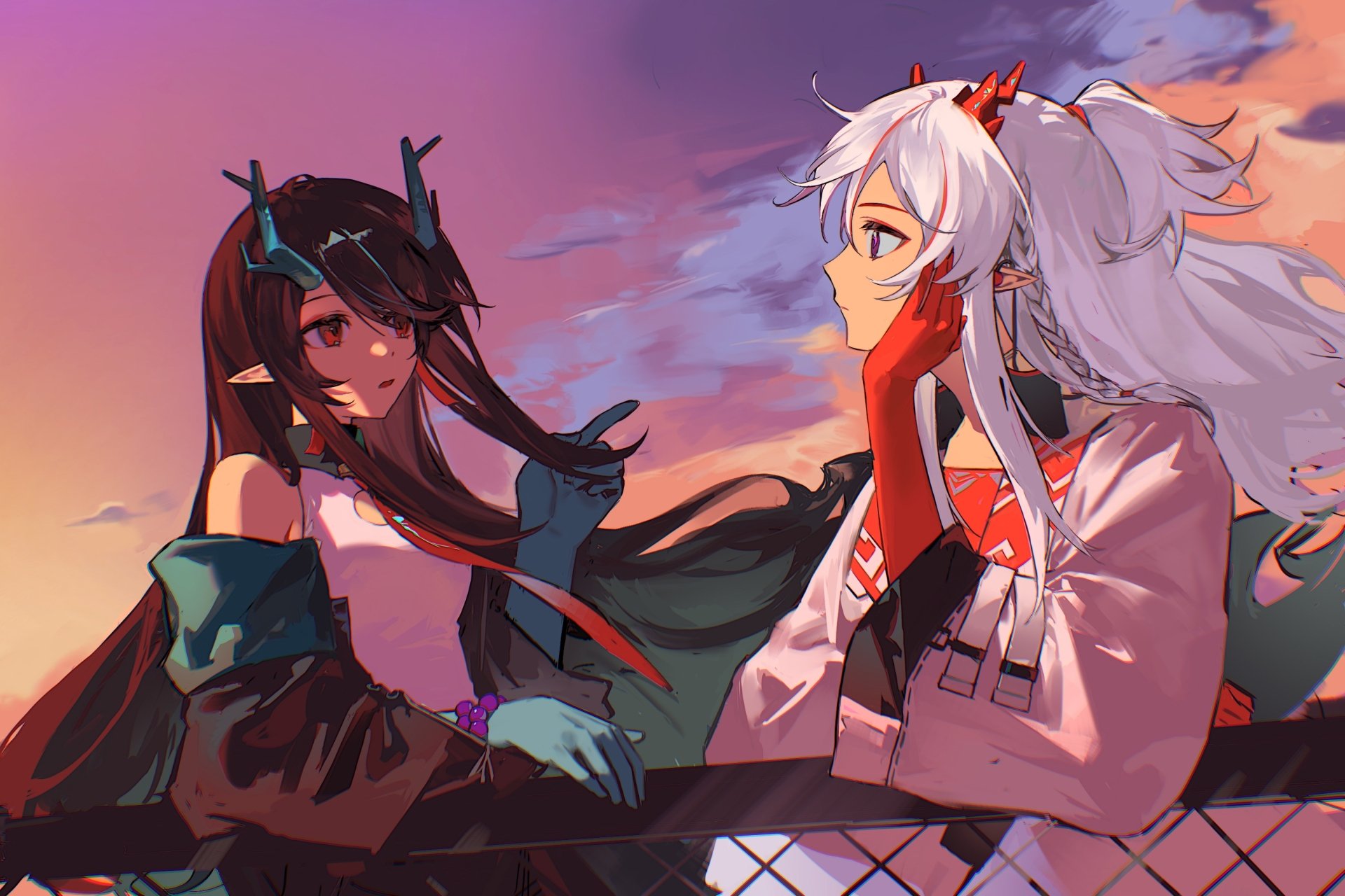 Download Nian (Arknights) Dusk (Arknights) Video Game Arknights HD Wallpaper by wjmzka