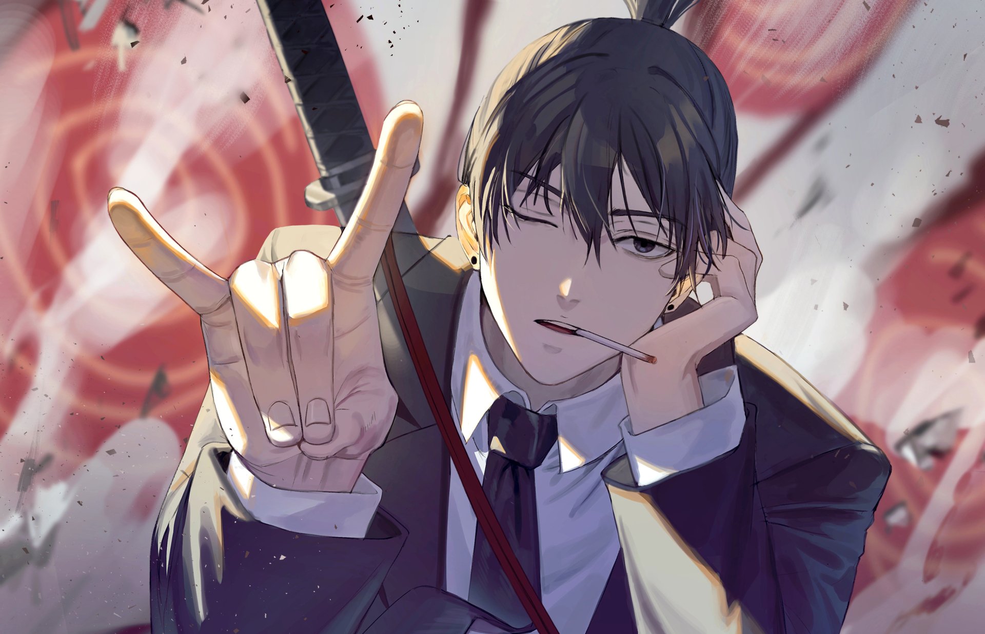 Download Aki Hayakawa Anime Chainsaw Man HD Wallpaper by haroo