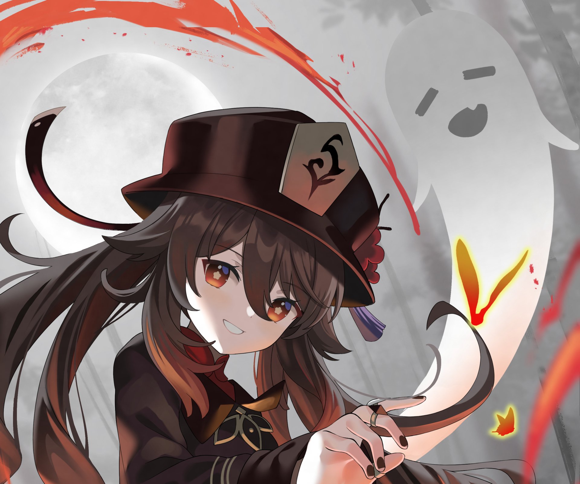 Download Hu Tao Video Game Genshin Impact HD Wallpaper by yuzin333