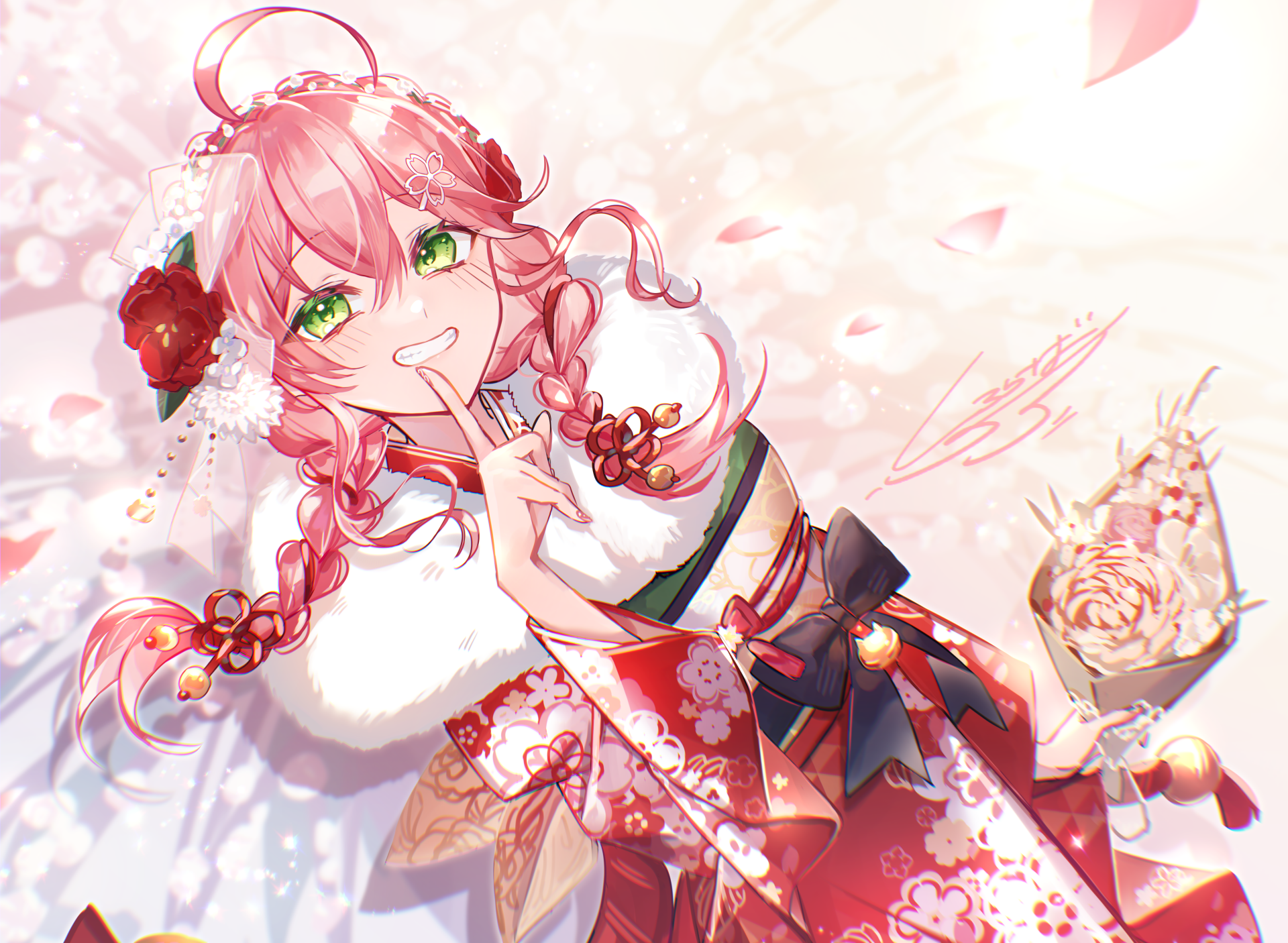 Download Hololive Sakura Miko Anime Virtual Youtuber 4k Ultra HD Wallpaper by Shiro Lovr