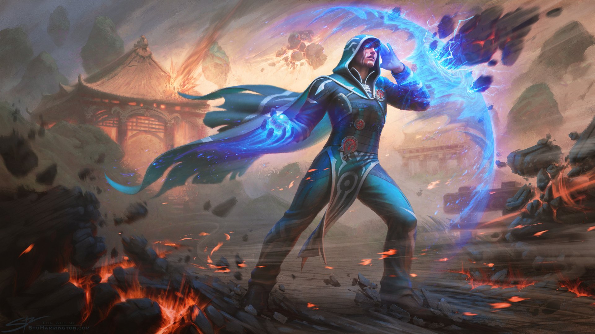 Yu Huang, a character from Smite, depicted in a stunning HD desktop wallpaper and background.
