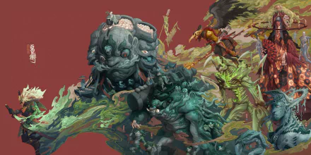  Night Parade of a Hundred Demons by Hua Lu