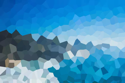  mountain and snow low polly