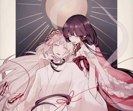 Fujiwara no Mokou &amp; Kaguya Houraisan by Somei ooo