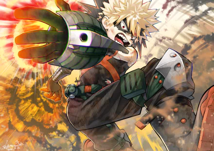 Katsuki Bakugou Anime My Hero Academia HD Desktop Wallpaper | Background Image