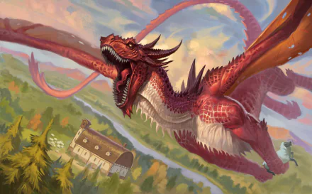 fantasy dragon red dragon HD Desktop Wallpaper | Background Image