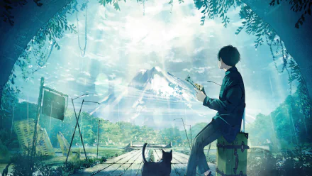 anime landscape fantasy HD Desktop Wallpaper | Background Image