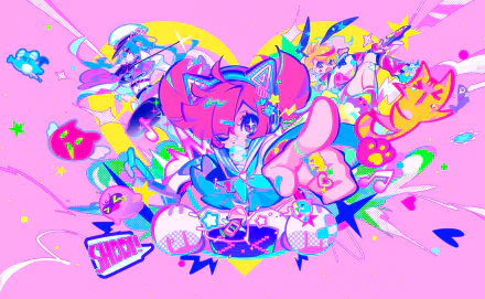 Buro (Muse Dash) Marija (Muse Dash) Rin (Muse Dash) video game Muse Dash HD Desktop Wallpaper | Background Image