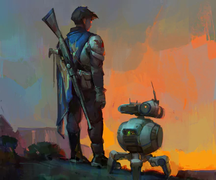 Sci Fi warrior HD Desktop Wallpaper | Background Image