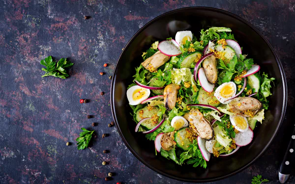 food salad HD Desktop Wallpaper | Background Image