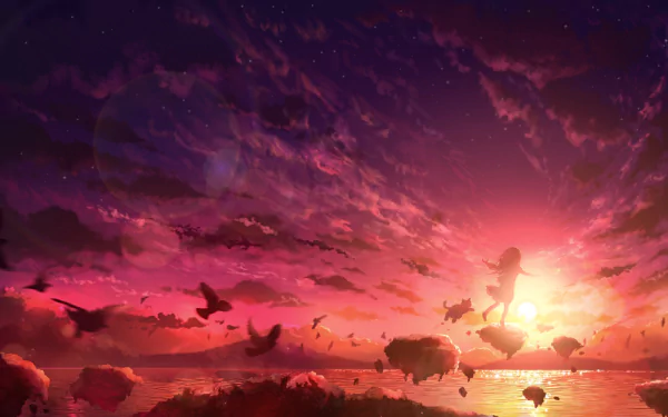 Anime sunset anime sunset HD Desktop Wallpaper | Background Image