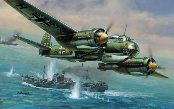 luftwaffe military Junkers Ju 88 HD Desktop Wallpaper | Background Image