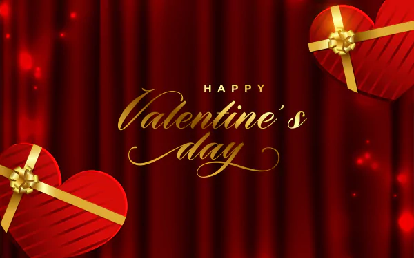 Gorgeous Valentine's Day themed HD desktop wallpaper showcasing a romantic and festive holiday vibe.