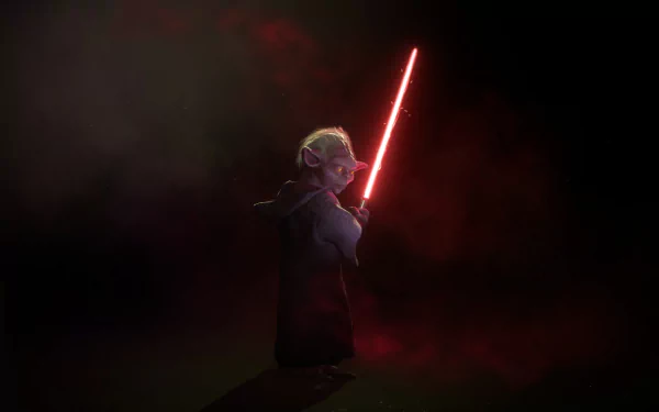 Yoda from Star Wars Battlefront II 2017 video game, showcasing Sith vibes in high-definition desktop wallpaper.